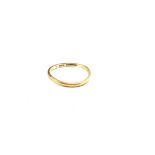 22ct gold wedding band, total weight approx 1.6 grams, ring size between N/O