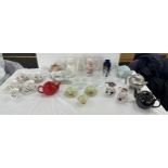 Large selection of miscellaneous glass and pottery includes part tea service etc