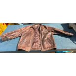 Vintage Girdano echtes ledr gents brown leather jacket