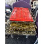 Three metal folding dog crates