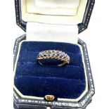 9ct gold sapphire nine stone ring (1.9g)