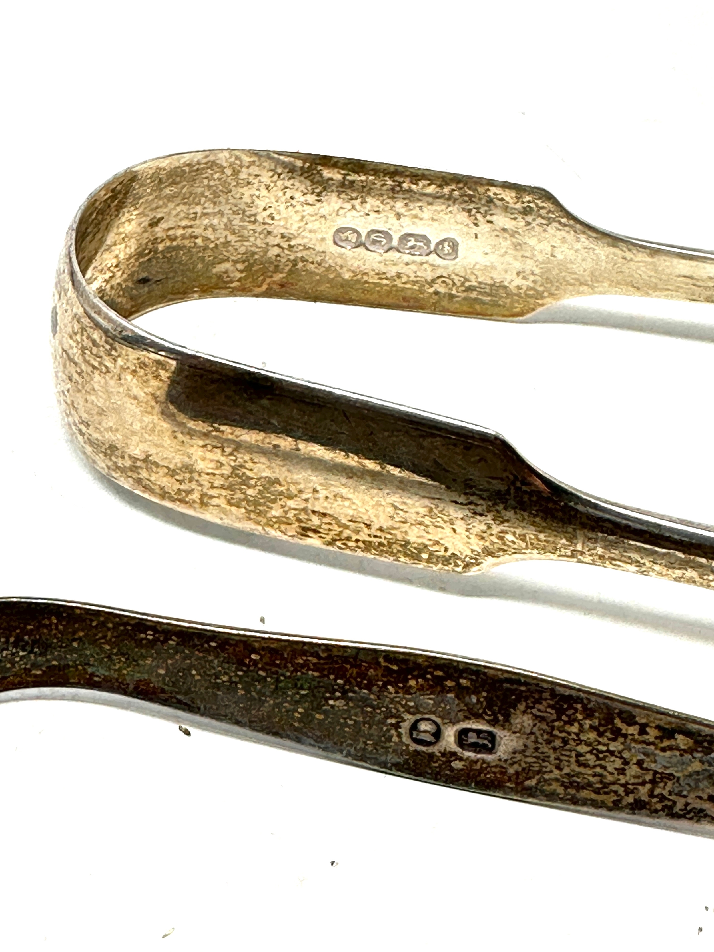 2 antique silver sugar tongs - Image 2 of 3