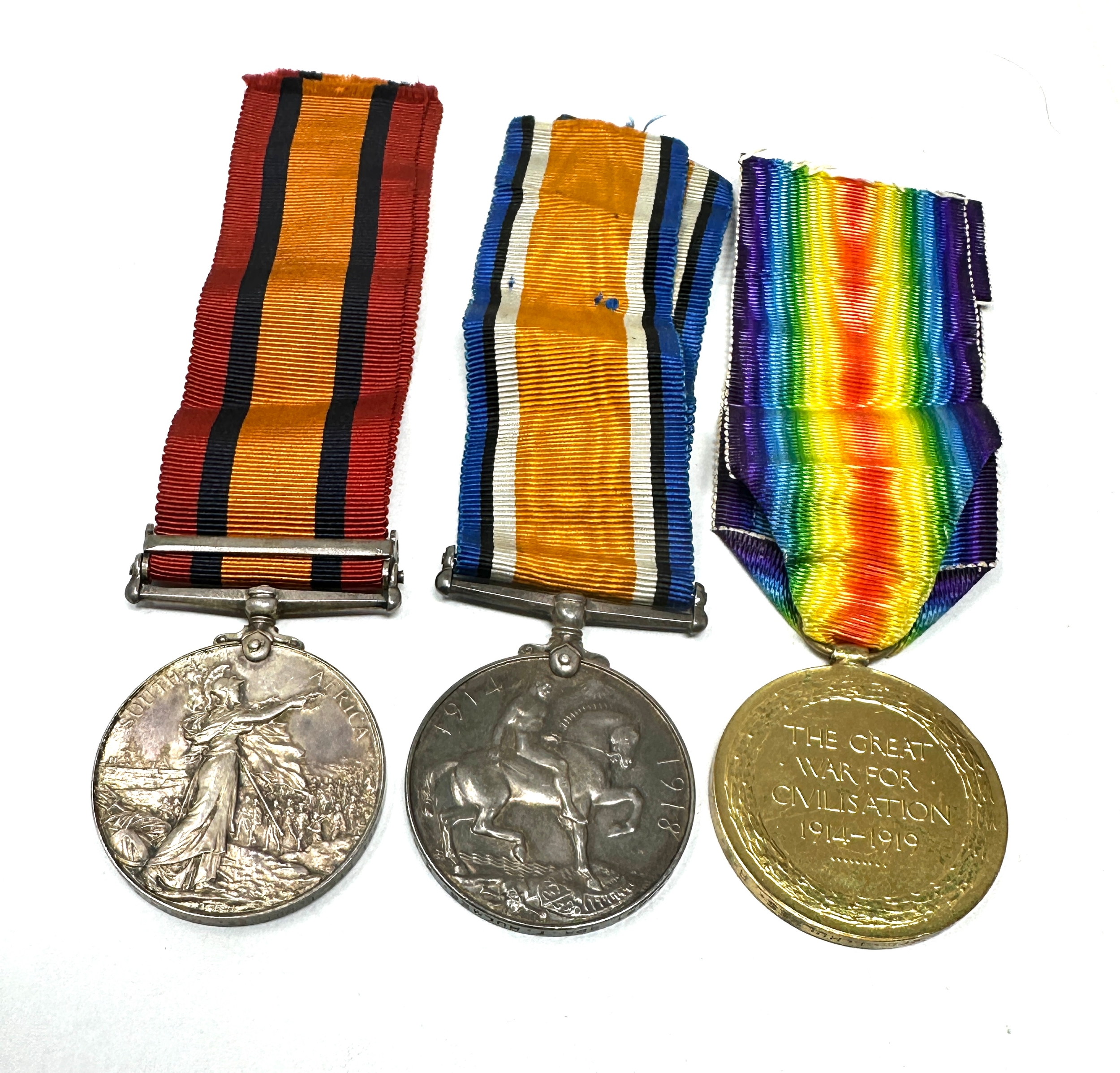 Boer War -ww1 medal group . queens named to 2624 pte t hulmes manch .r ww1 pair to 269861 spr t. - Image 3 of 3