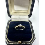 18ct gold diamond solitaire ring (2.1g)