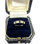 9ct gold sapphire & diamond ring 1.8g