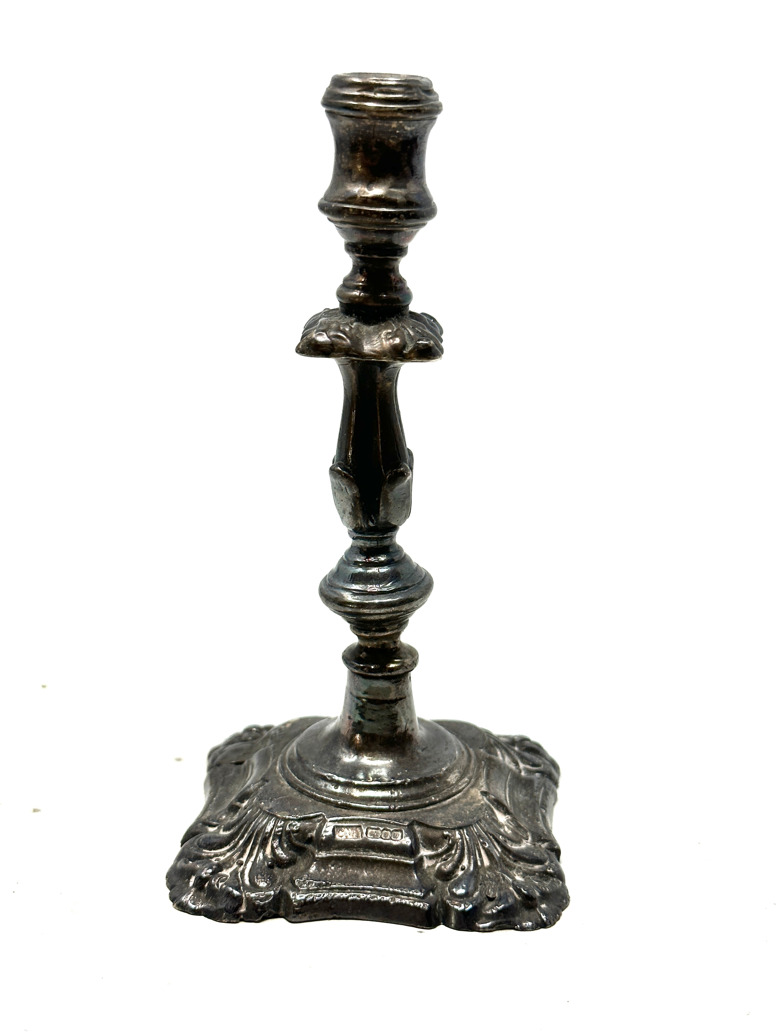 small hallmarked silver candlestick measures approx height 12cm - Image 2 of 3