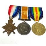 WW1 Trio medals to 16686 pte w.alibone northamptonshire reg