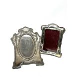 2 silver picture frames largest antique frame measures approx 22cm by 16cm in need of restoration as