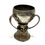 Antique silver mether cup military presentation engraved measures approx height 8cm