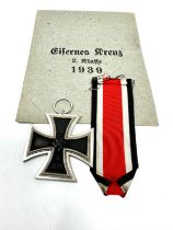 ww2 german iron cross 2nd class & paper packet no ring stamp No