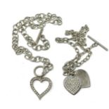 X 2 .925 Heart T/Bar Bracelets (45g)