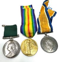 Victorian -ww1 medal group pair to 32922 pte c pinder bucks reg vol long service named 298 h.