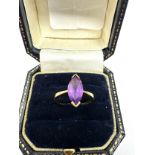 9ct gold amethyst ring 2.4g