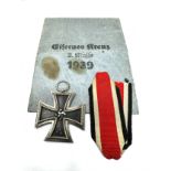 ww2 german iron cross 2nd class & paper packet ring stamp No 9