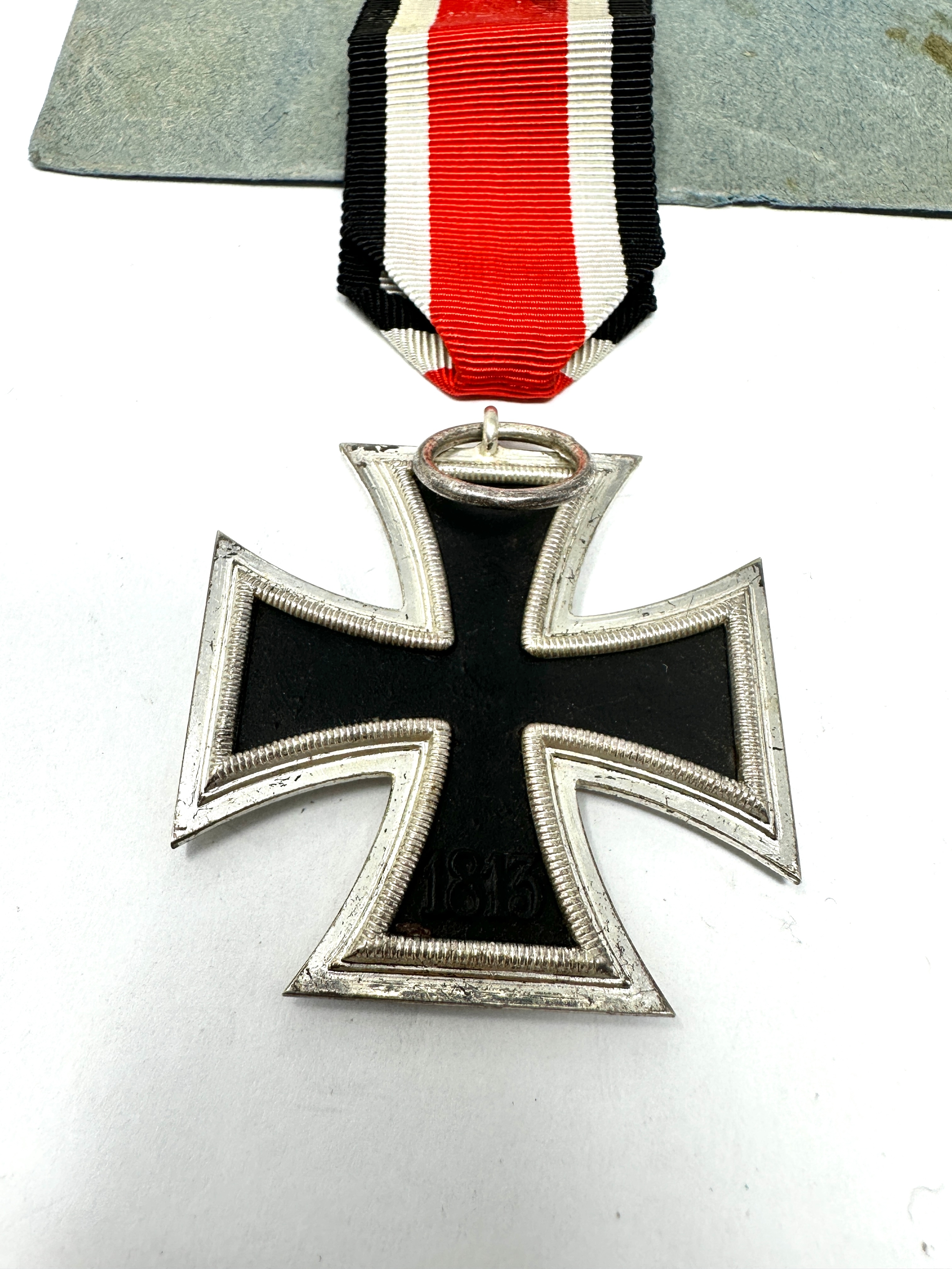 ww2 german iron cross 2nd class & paper packet ring stamp No 3 - Image 2 of 2