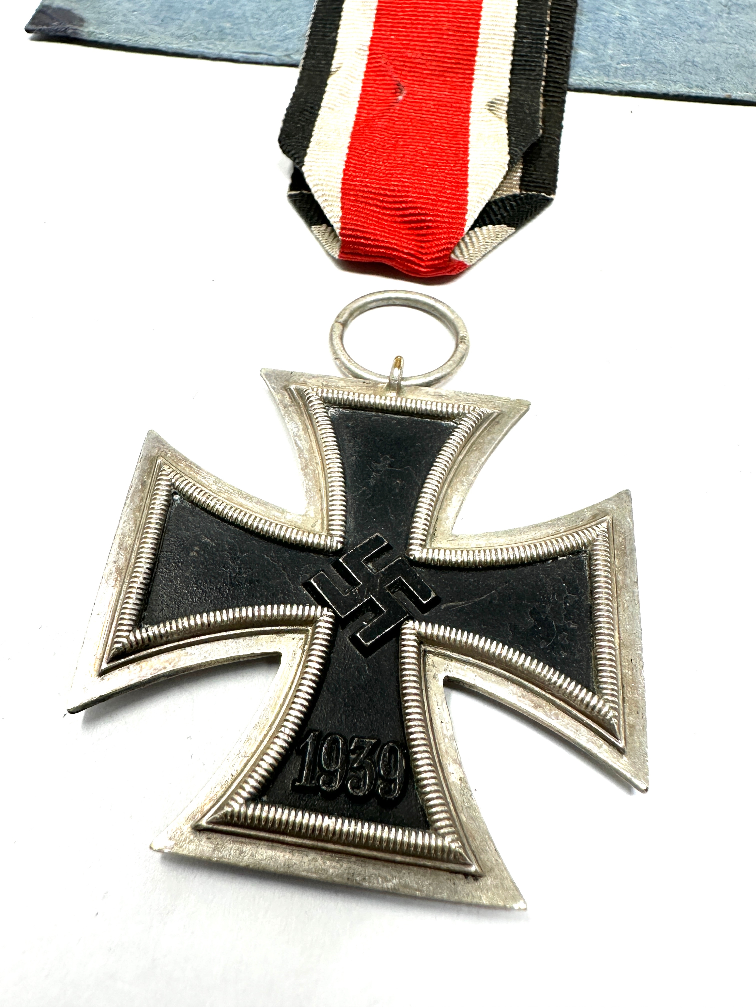 ww2 german iron cross 2nd class & paper packet ring stamp No 4 - Image 2 of 3
