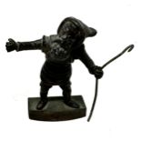 Miniature bronze figure of a bearded man measures approx height 8.5cm