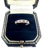 9ct gold amethyst & diamond ring 1.5g