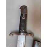 19th century Victorian British bayonet chequered grip length 72cm