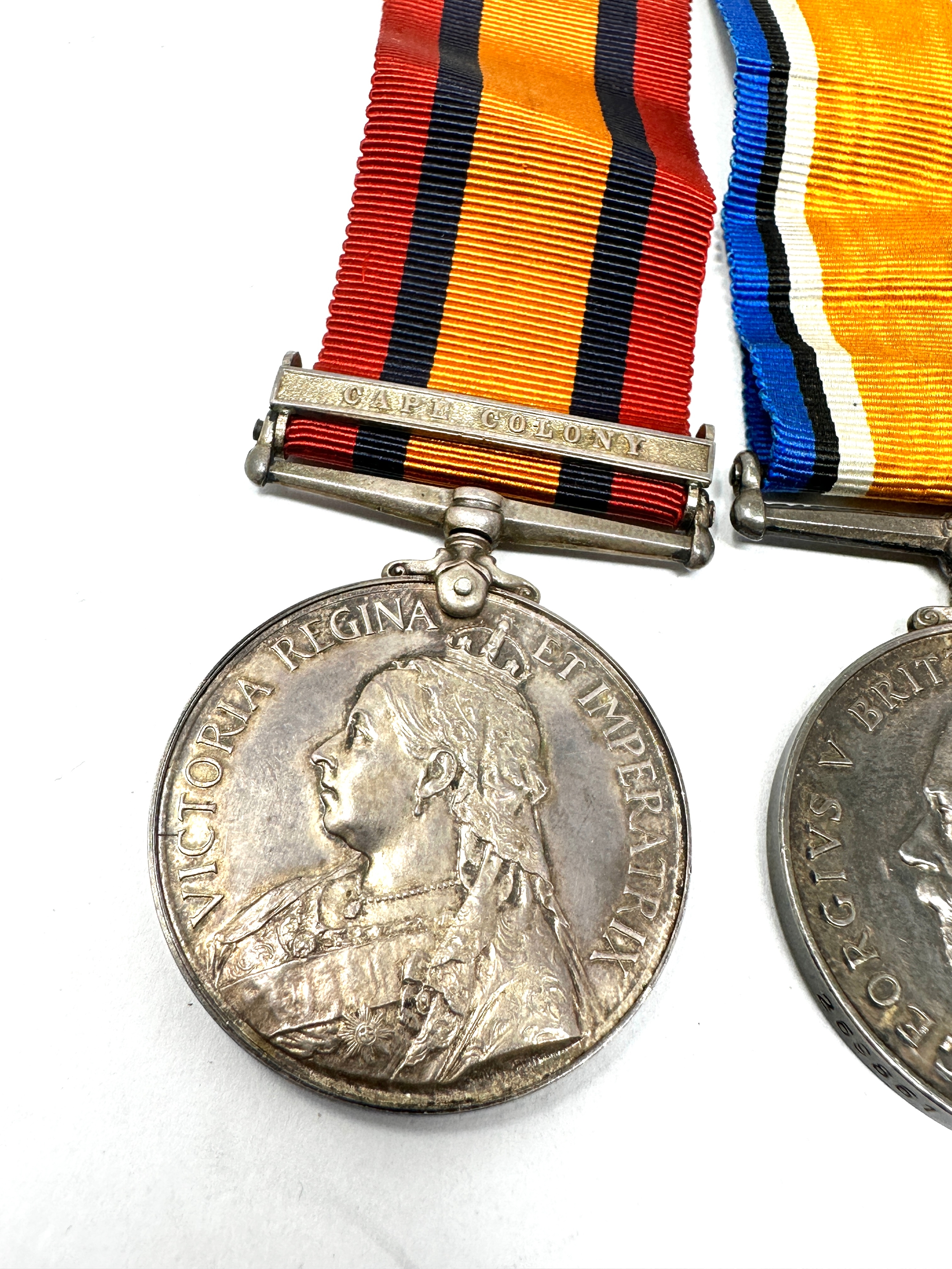 Boer War -ww1 medal group . queens named to 2624 pte t hulmes manch .r ww1 pair to 269861 spr t. - Image 2 of 3