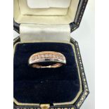 9ct gold white stone ring 2.4g