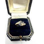 9ct gold tanzanite & diamond ring 2.3g