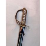 Victorian British Officers royal Artillery sword with engraving to blade length 104cm