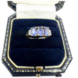 9ct gold tanzanite & diamond ring 2.6g