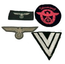 ww2 German cloth insignia inc police sleeve badge