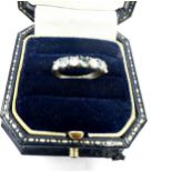9ct gold blue & white gemstone ring 2.1g