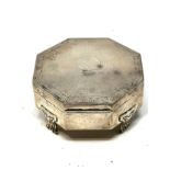 Vintage silver jewellery box engraved inside lid dated 1948