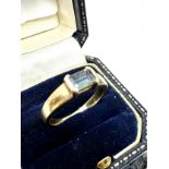 10ct gold aquamarine ring 5.4g