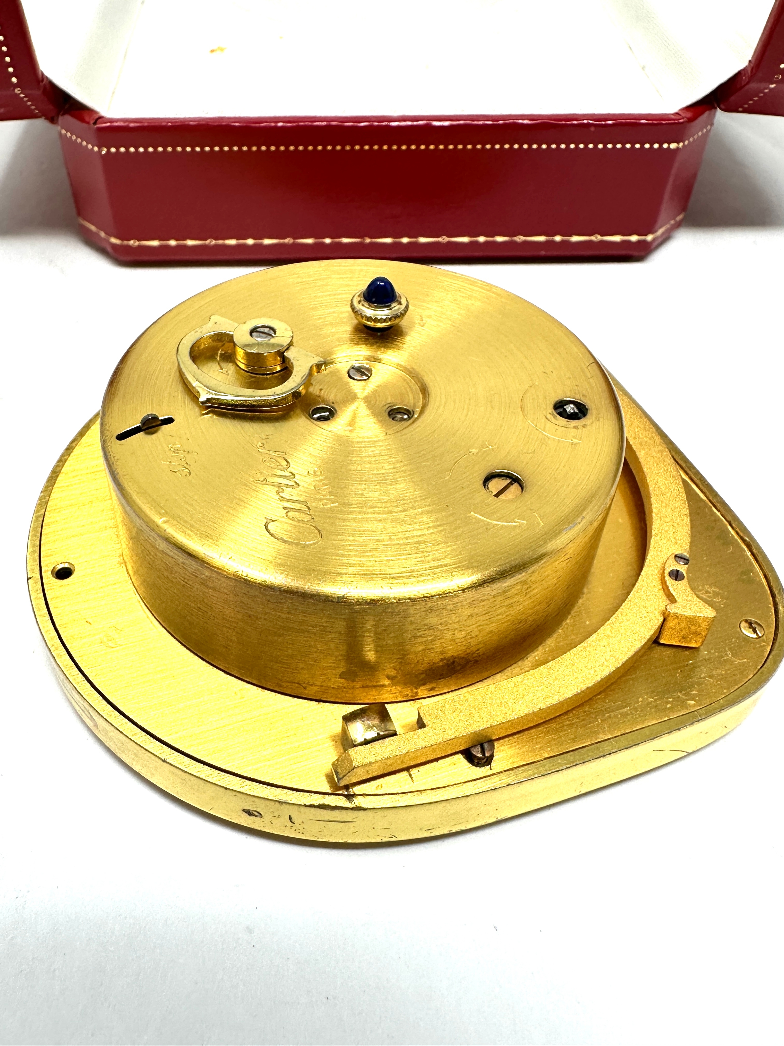 Boxed Cartier les must de cartier pendulette vintage gold tone travel bedside alarm clock the - Image 6 of 7