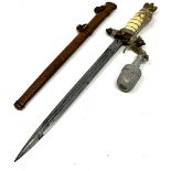 German Kriegsmarine officers dagger rarer type pebbled scabbard makers mark horster