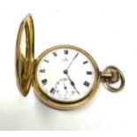 Coventry astral rolled gold full hunter pocket watch the watch is ticking engraved monogram