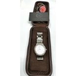 Constantin weisz ref 15a044-3cwladies mechanical wristwatch silvered flowerhead dial
