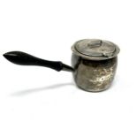 Antique silver sauce / brandy pan ebony handle pot measures approx height 5cm dia 5.5cm Birmingham
