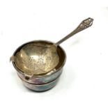 Vintage silver strainer spoon and bowl by edward viners