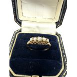 9ct gold pearl dress ring (1.4g)