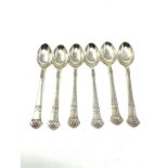 6 swedish silver tea spoons