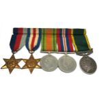 ww2 Territorial medal group named to 6091020 cpl c.h nicholls a.c.c