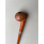 Rare antique Zulu staff / club walking stick good old tribal staff which has been made into a