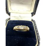 18ct gold old cut diamond set five stone ring (2.2g)