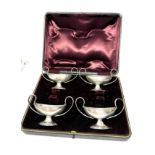 Boxed set of 4 silver salts