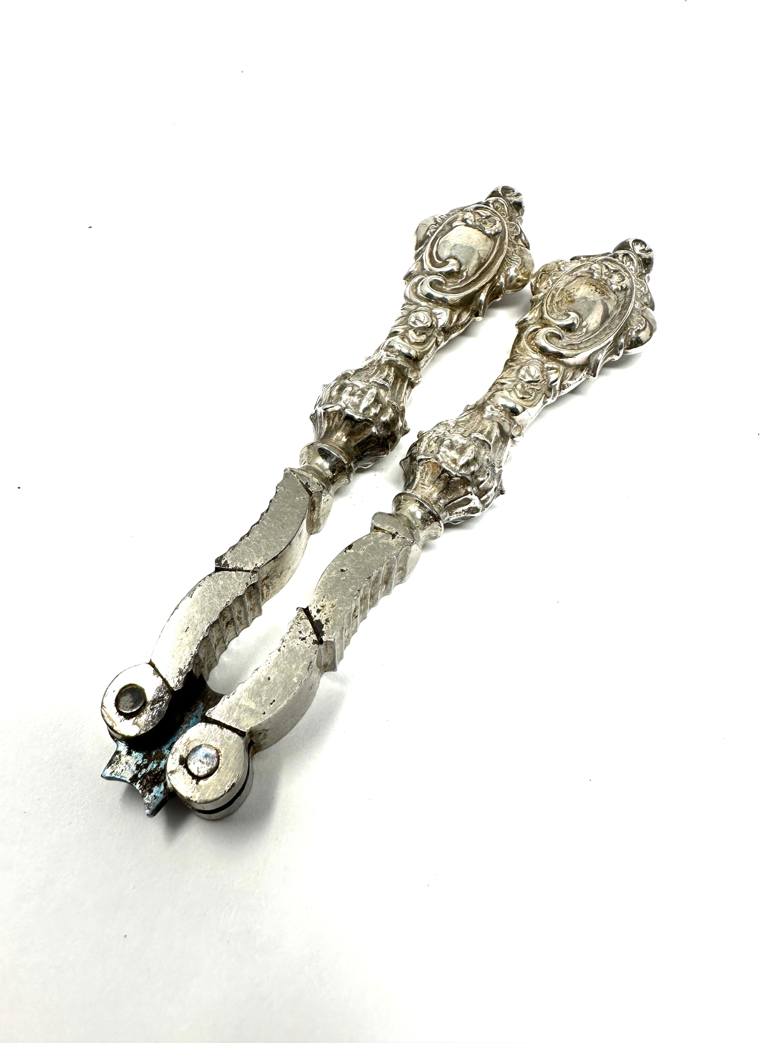 Antique silver hallmarked handle nut crackers - Image 2 of 3