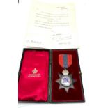 Boxed GV imperial service medal & award letter awarded in 1917 to george sewell