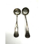 2 antique georgian scottish silver sauce ladles