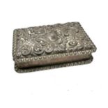 Antique silver snuff box birmingham silver hallmarks