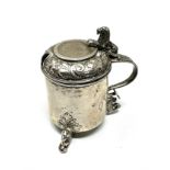 Vintage 830 silver mustard pot by H Opheim 1991 Norway