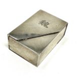 Small silver chinese engraved side opening box chinese silver hallmarks